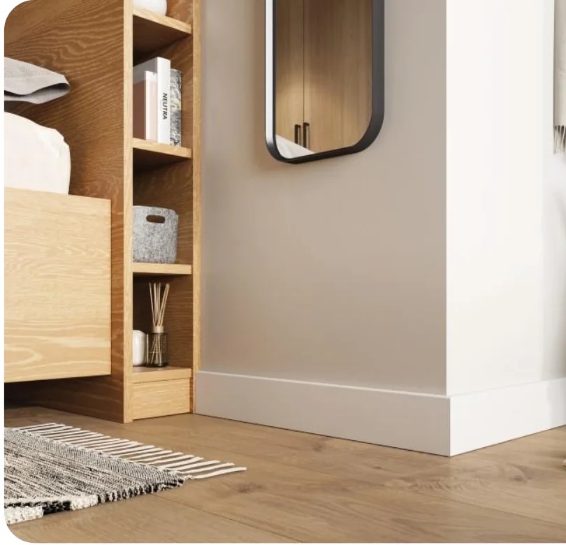 Sempla skirting boards in a bedroom