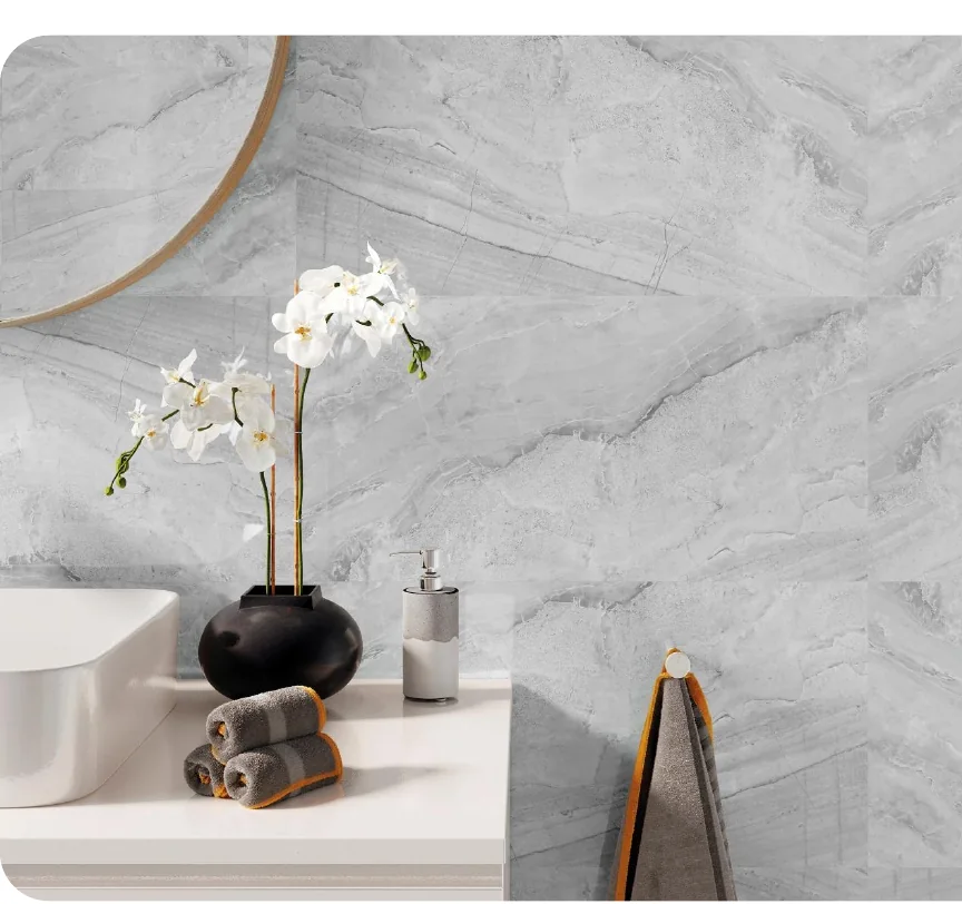 SPC wall panels in a bathroom